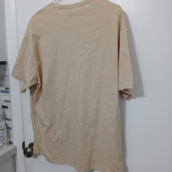 SHEIN SXY "Nature The Colorful World" SHORT SLEEVE BEIGE T SHIRT SIZE 2 - Picture 5 of 5